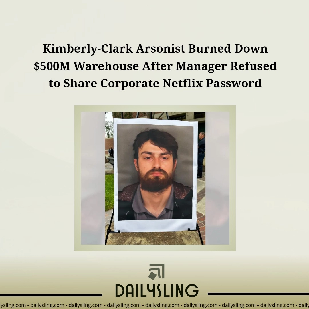 Kimberly-Clark Arsonist Burned Down $500M Warehouse After Manager Refused to Share Corporate Netflix Password