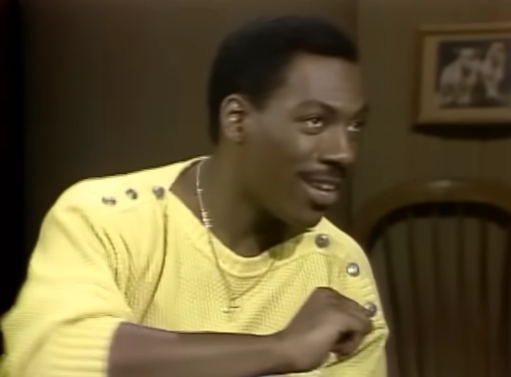 Eddie Murphy in Yellow Sweater in 1984 